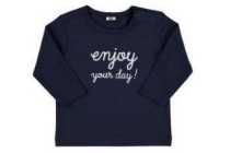 just born t shirt blauw