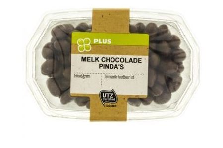 plus chocolade pinda