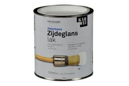 karwei lak waterbasis zijdeglans wit extra dekkend 750 ml