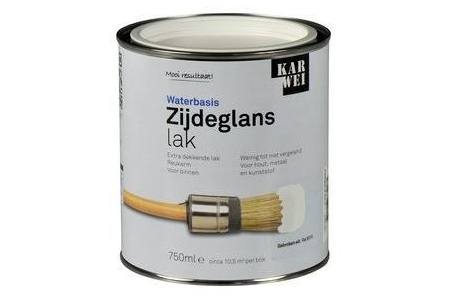 karwei lak waterbasis zijdeglans gebroken wit extra dekkend 750 ml