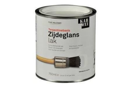 karwei lak zijdeglans gebroken wit extra dekkend 750 ml