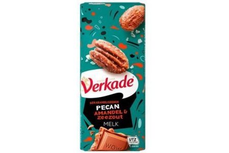 verkade reep pecan amandel en zeezout melk 111 gram