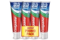 colgate triple action tandpasta 4 pack