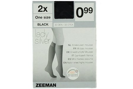 lady silver pantykousen zwart