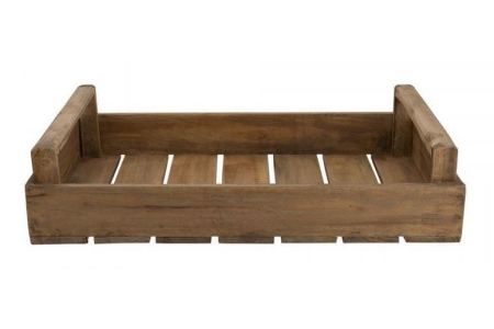 tray met handvaten recycled hout 70x44x15 cm