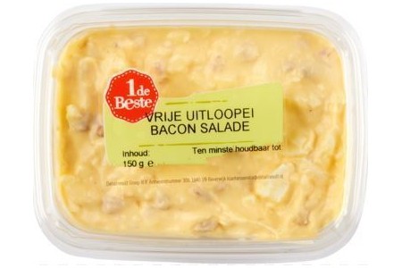 1 de beste vrije uitloopei bacon salade