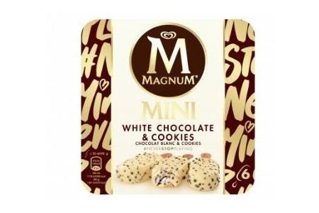 magnum mini white cookies