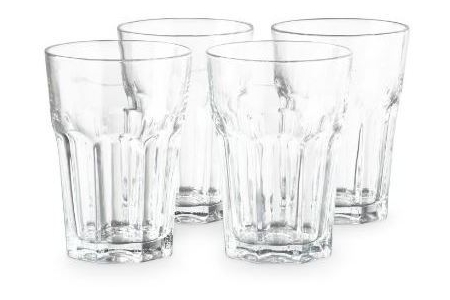 drinkglazen zeskantig 36cl set van 4