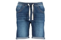 heren denim short denimblauw