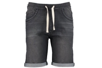 heren denim short zwart