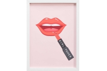 wanddecoratie lippen multicolor