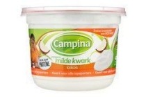 campina magere milde kwark kokos 500 ml