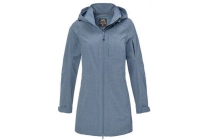 cynthia dames parka softshell blauw