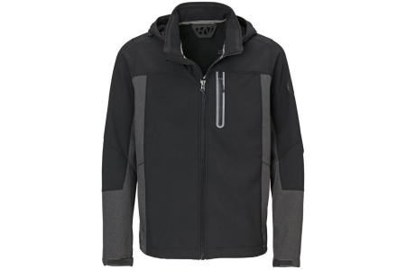 tiele herenjas softshell zwart