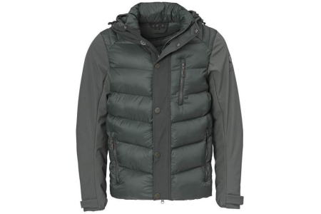 malik heren jas softshell donker groen