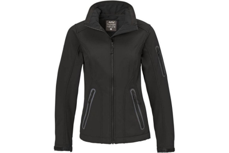 philou dames jas softshell zwart