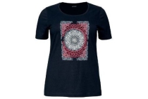 esmara r dames t shirt plus size donkerblauw met print