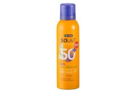 kruidvat solait kids spf50 funny green sunfoam