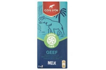 cote d or melk cocoa life geeft 2 x 75 gram