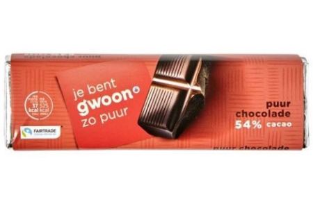 g woon pure chocoladereep 100 gram