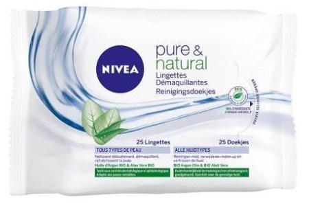 nivea reinigingsdoekjes pure en natural 25 stuks