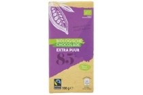 biologische fairtrade chocoladereep extra puur