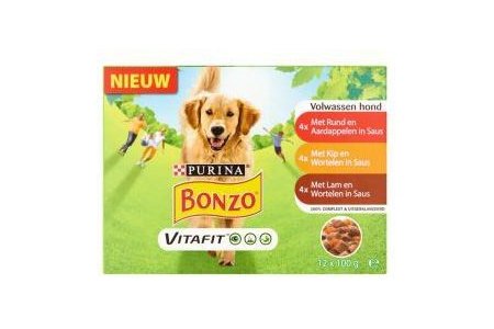 purina bonzo vitafit volwassenen hond 12 x 100g