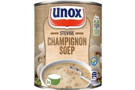 unox soep in blik stevige champignonsoep