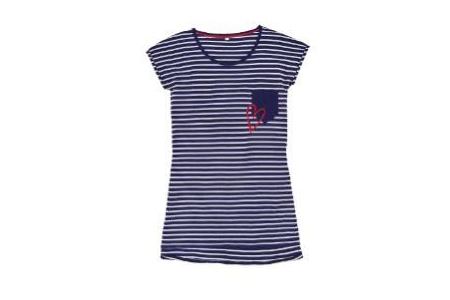 sleepshirt wit blauw gestreept