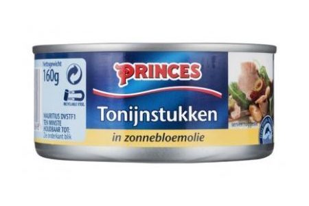 princes tonijn stukken in zonnebloemolie