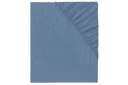 chambray hoeslaken blauw