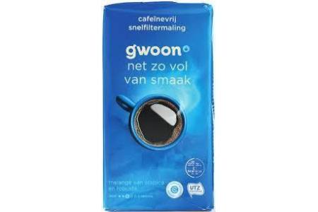 g woon snelfilter koffie cafeinevrij