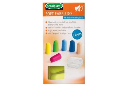 sensiplast soft earplugs 8 pack
