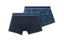 livergy r 2 heren boxershorts blauw