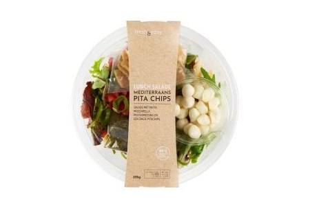 fresh en easy salade bowl mediterraans pita chips