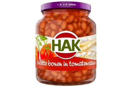 hak witte bonen in tomatensaus