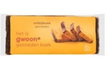 g woon ontbijtkoek gesneden