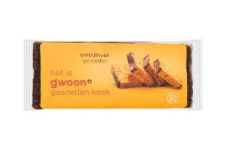 g woon ontbijtkoek gesneden