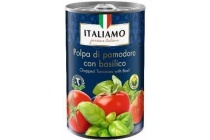 tomatenblokjes basilicum