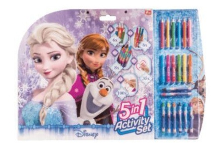 frozen 5 in 1 kleur en stickerset