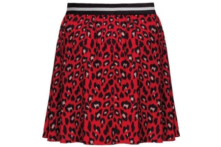 rok rood met panterprint