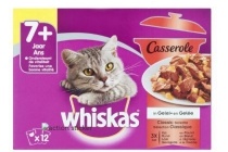 whiskas kattenvoer nat casserole selectie in gelei senior 7 jaar
