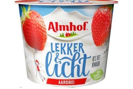 almhof lekker en licht kwark aardbei