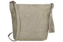 tas compact model met handige opbergvakken taupe