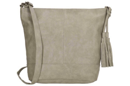 tas compact model met handige opbergvakken taupe