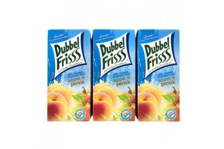 dubbelfrisss appel en perzik multipack 6x200ml