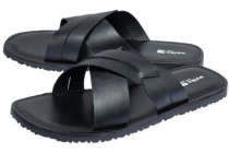 leren slippers zwart