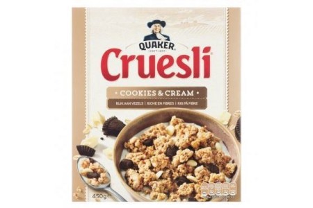 quaker cruesli cookies en cream