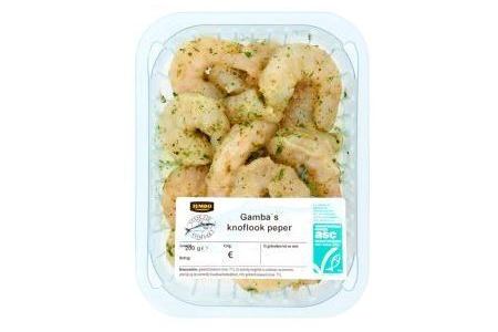 jumbo gamba s knoflook peper