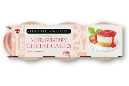 hatherwood aardbei cheesecake 3 bakjes